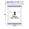 Avery Matte White Removable Rectangle Labels with Sure Feed Technology, Print-to-the-Edge, 2.5" x 7"
